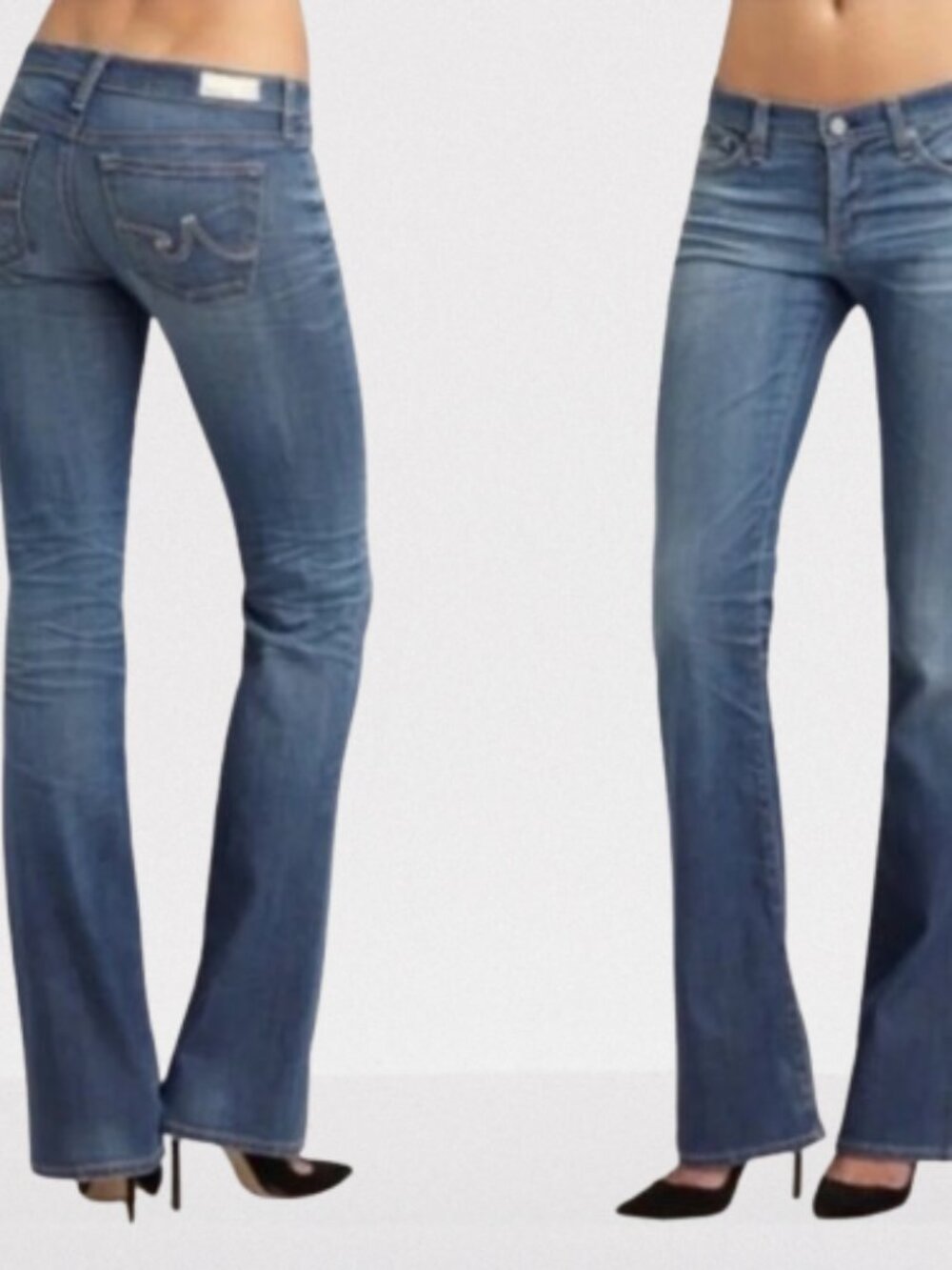 Y2K‎ AG Adriano Goldschmied The Angel Bootcut Low Rise Jeans Sz 26 x 33" Blue